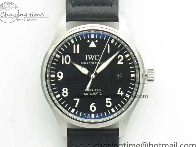 MIROTIME 0309 SoftTouch Mark XVIII Le Petit Prince IW327001 SS MKS 1:1 Best Edition Black Dial On Leather Strap MIYOTA9015 V 7216